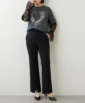 Whim Gazette 프론트 슬릿 팬츠