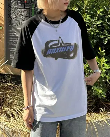 y2k 래글런 T셔츠