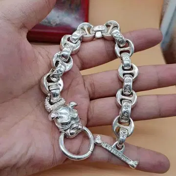 실버 925 라이온 헤드 팔찌*6