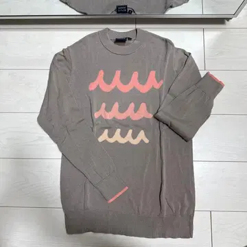 muta marine 그레이 파도 무늬 니트 스웨터 사이즈 0