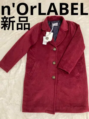 누아르 라벨 nOrLABEL 체스터 코트 택 포함 미사용 새상품 빨간색