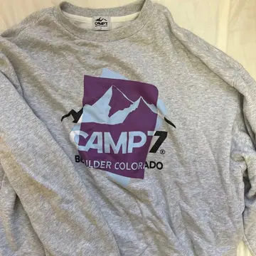 CAMP7 그레이 스웨트 셔츠
