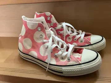 컨버스 올스타 핑크 도트 하이컷 converse 26.5cm