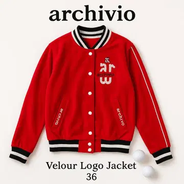 새상품급 알치비오 archivio 벨로아 로고 자켓 36 골프웨어