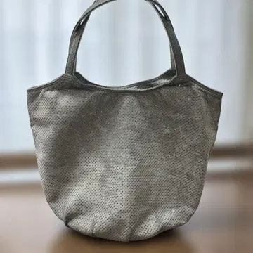 디자이너 로라 안젤리리 스팽글 x 스웨이드 토트백 그레이