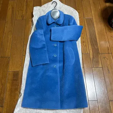 준 아시다 파란색 롱 코트 M