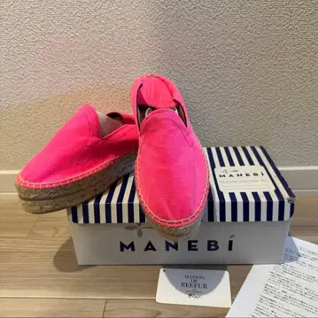 MANEBI 에스파드리유 샌들 슬립온 리프 [ 새상품, 미사용 ]