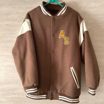 [새상품급] 알리시아 스탠 브라운 바시티 자켓