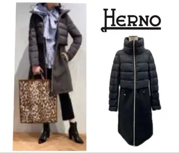 [ 새상품급 ] HERNO 이소재 다운 코트