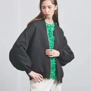 [ 유나이티드 애로우즈 ] 플라워 자카드 블루종 아우터 MA-1