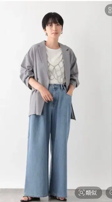 완판템 LEPSIM 서스펜더 데님 팬츠