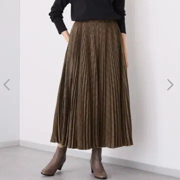 이시카와라보 플리츠 가우초 플레어 팬츠 M 사이즈 글렌체크 브라운