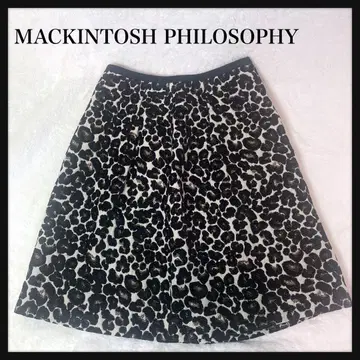 [ 성숙/러블리 ] 매킨토시 철학 레오파드 무늬 무릎 기장 스커트