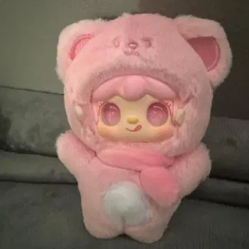 Yooki 곰 후드 부착 봉제 인형