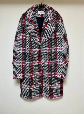 CARVEN 체크 무늬 롱 코트