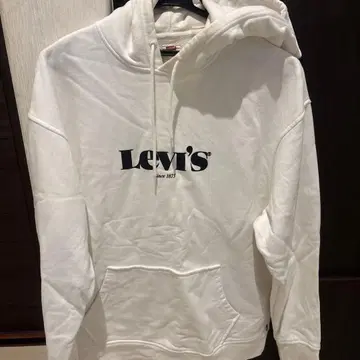 Levi's 화이트 릴랙스핏 후드티 M