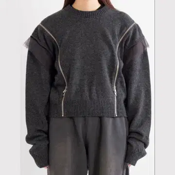 [ 새상품 ] Chika Kisada 지퍼 튤 니트