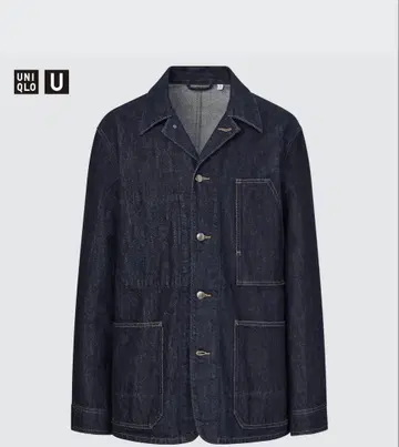 유니클로 U 오버 셔츠 자켓 (데님) S 사이즈