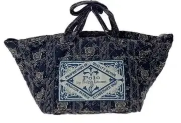 랄프 퀼팅 플로럴 코튼 엑스라지 토트