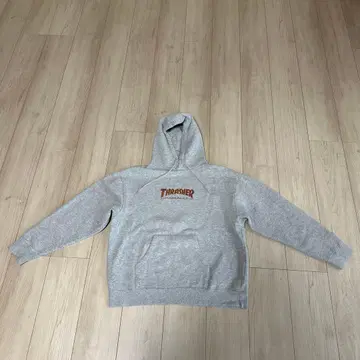THRASHER 그레이 후드티