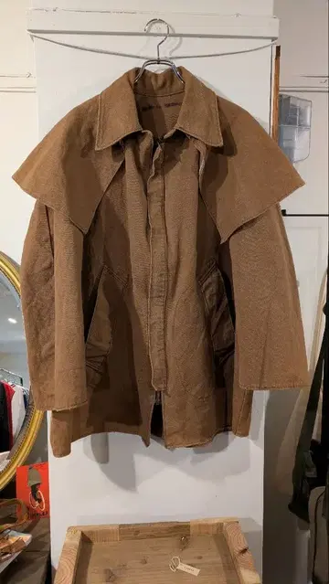 프랑스제 코튼 캔버스 플록 코트