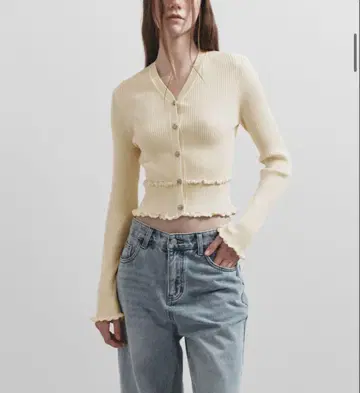 RAIVE 미 착용 Frill Detail Knit Cardigan