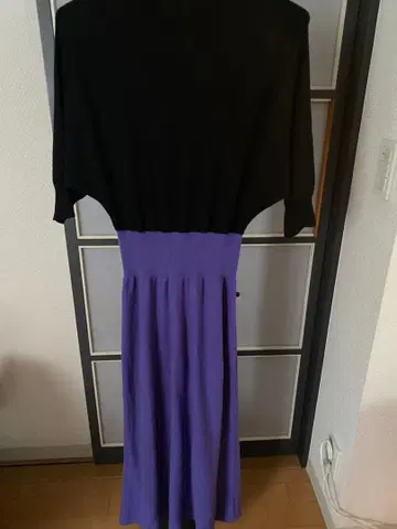 FRAY I.D 울 캐시미어 바이컬러 원피스