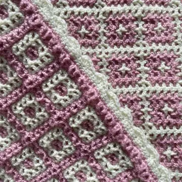 담요 멀티 커버 크로 셰 뜨개질 리버서블 무릎 담요 손뜨개질 핑크 화이트