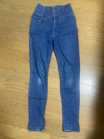 스키니 데님 다크 블루 4 포켓