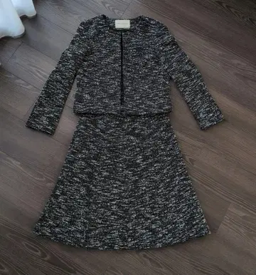 유나이티드 애로우즈 트위드 셋업 블랙 36