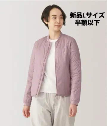 택 포함 새상품 무인양품 워셔블 솜 액티브 블루종 아우터 자켓 핑크 L