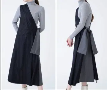 ADORE 원숄더 원피스 아도어 베이지 블랙