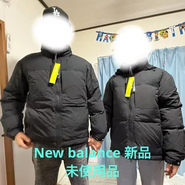 NEW BALANCE (택 포함 새상품) 블랙 다운 자켓 후드 부착