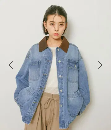 베이플로우 오버 실루엣 커버올 데님 자켓