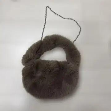 미사용 새상품 ZARA 퍼 숄더백 그레이