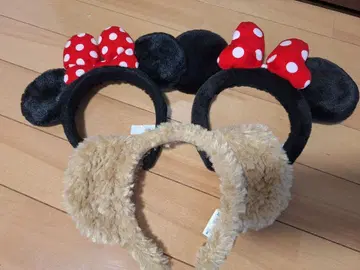 미니 마우스 머리띠와 귀 달린 머리띠 세트