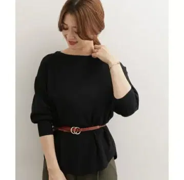 DOORS 보트넥 스트레치 루즈 니트