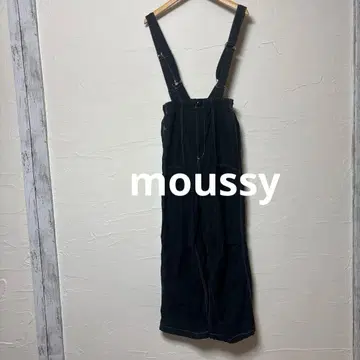moussy 데님풍 화이트 스티치 살로펫/블랙