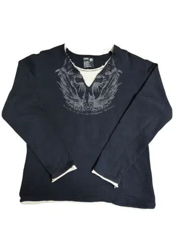 PPFM 트레이닝복 맨투맨 스컬 크롬 사이즈 L 롱 슬리브