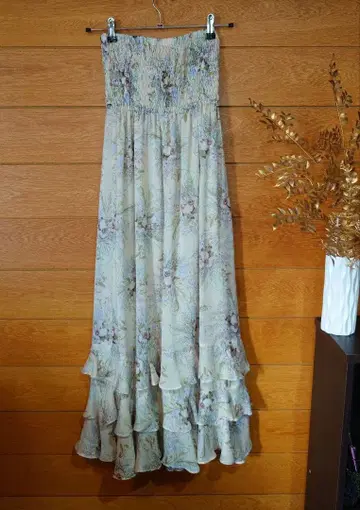 다이아그램 슬리브리스 롱 원피스 그레이스 콘티넨탈