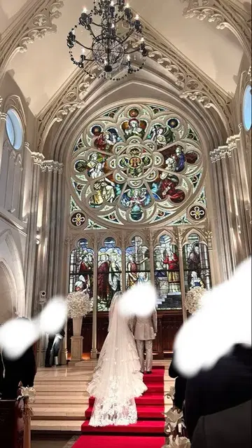 플라워 자수 롱 웨딩 베일