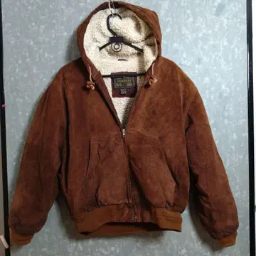 90s GEMBONY 돈피 스웨이드 보아 안감 후드티