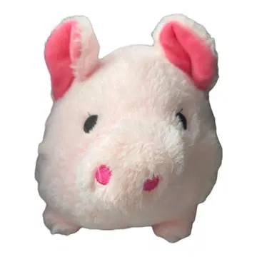 핑크색 돼지 모양 봉제 인형 프릴 포함