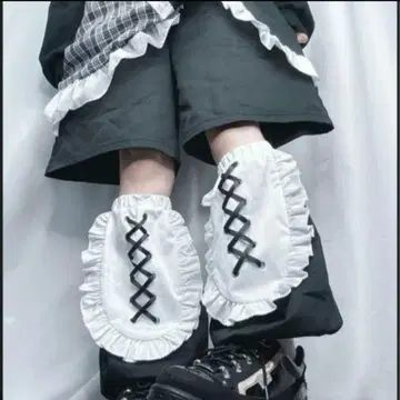 새상품 시마무라 누타.프릴 하프 팬츠 레그 커버 세트 레그 워머