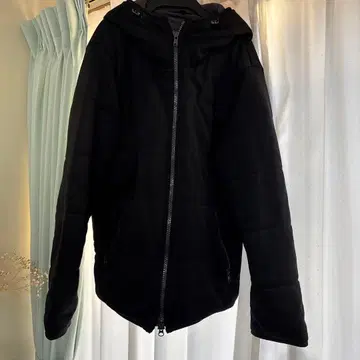 블랙 플리스 다운 자켓 XL