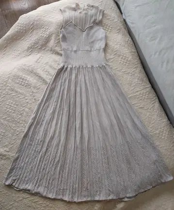 MERCURYDUO 슬리브리스 롱 원피스 F 벨트 포함