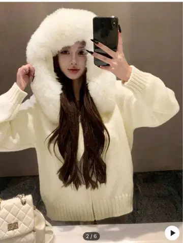 SHEIN 퍼 후드티 니트 후드티 후데트 니트 가디건 M