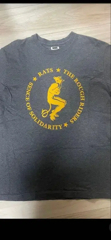 RATS 랏츠 서클 셔츠 남성용 XL 사이즈 그레이