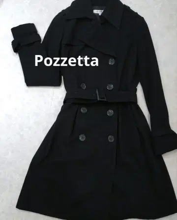 Pozzetta 블랙 롱 코트 11R