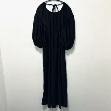 스타일믹서 백리본 볼륨 원피스 S 사이즈 블랙